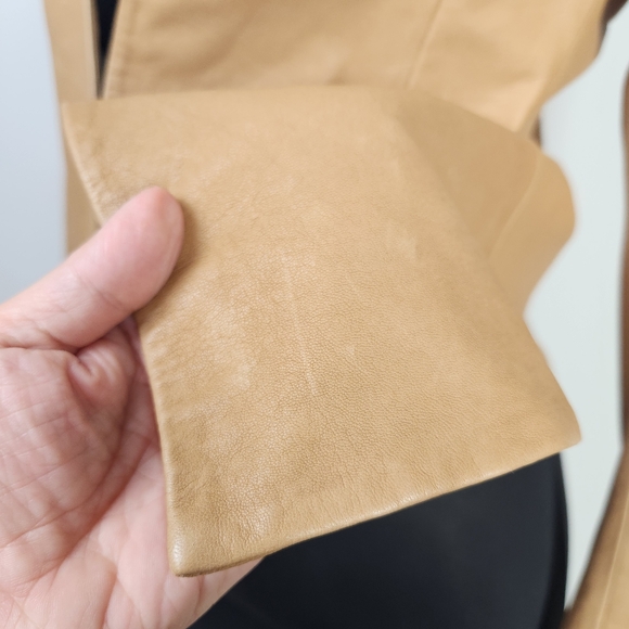 THEORY Lanai tan leather jacket - Picture 7 of 11